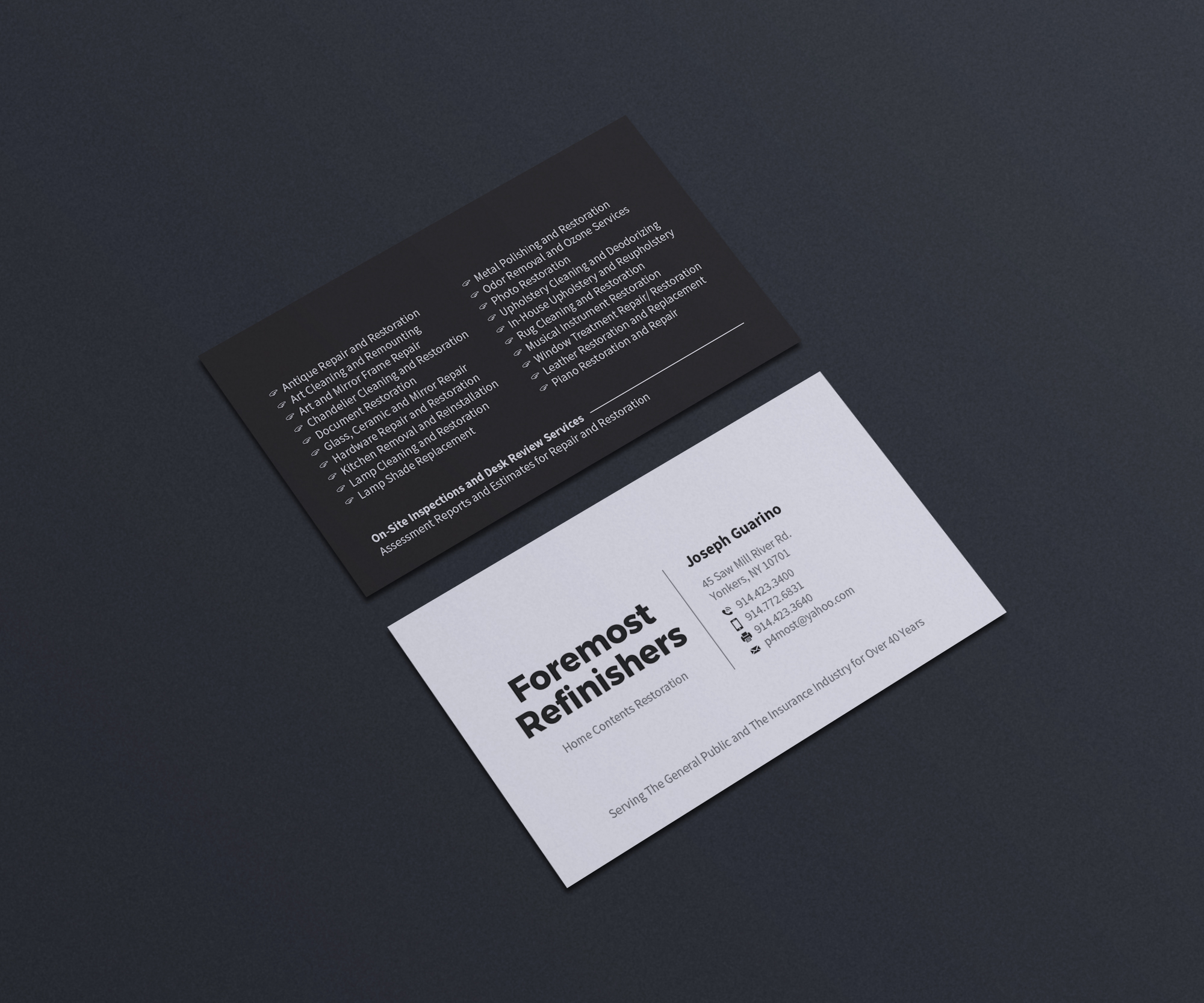 Business Card Design by OxonoArt for Foremost Refinishers | Design #28672378