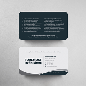 Business Card Design by OxonoArt for Foremost Refinishers | Design: #28680223