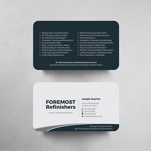Business Card Design by OxonoArt for Foremost Refinishers | Design: #28680226