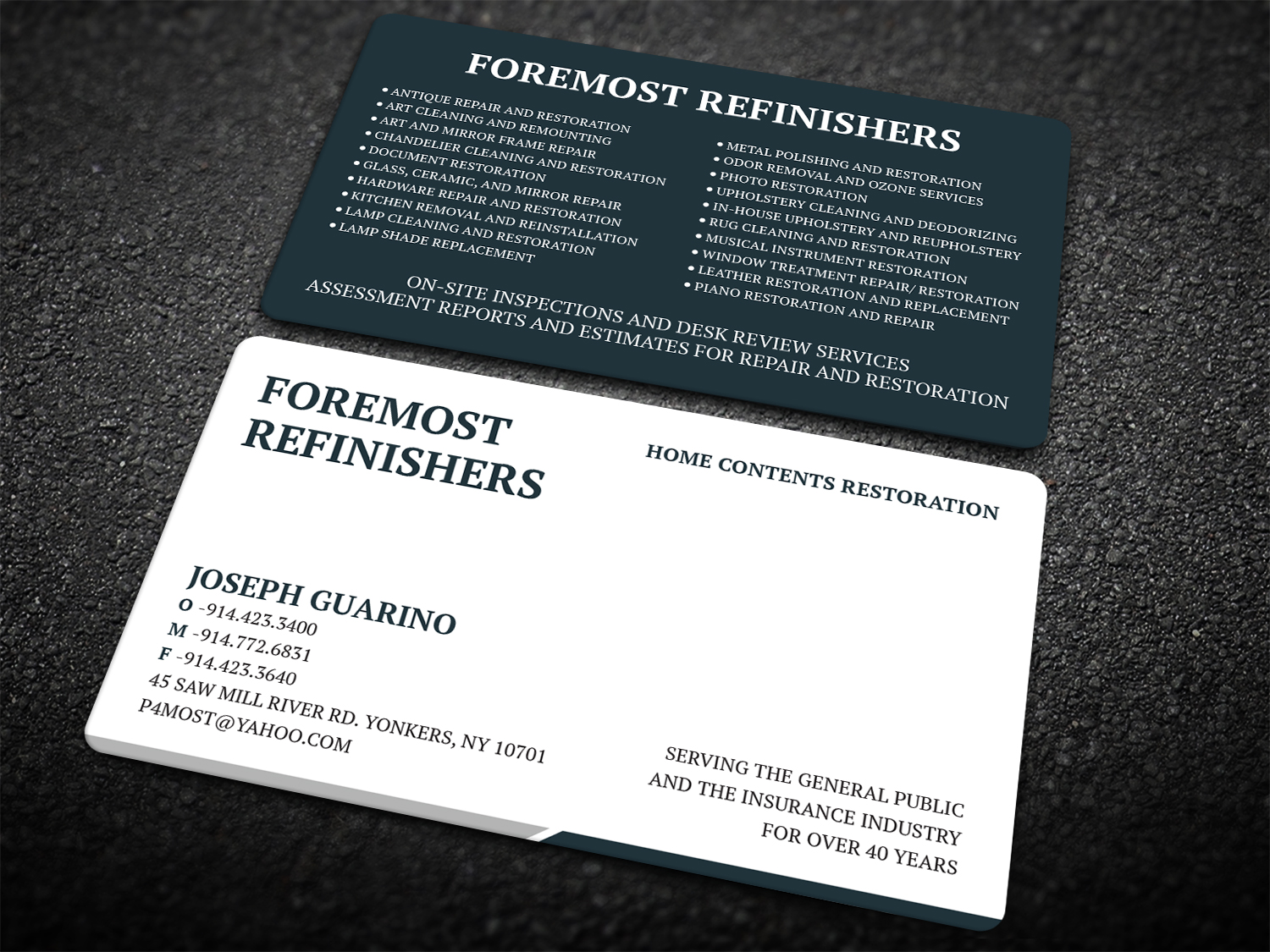 Business Card Design by Tripti Ranjan Gain for Foremost Refinishers | Design #28660653