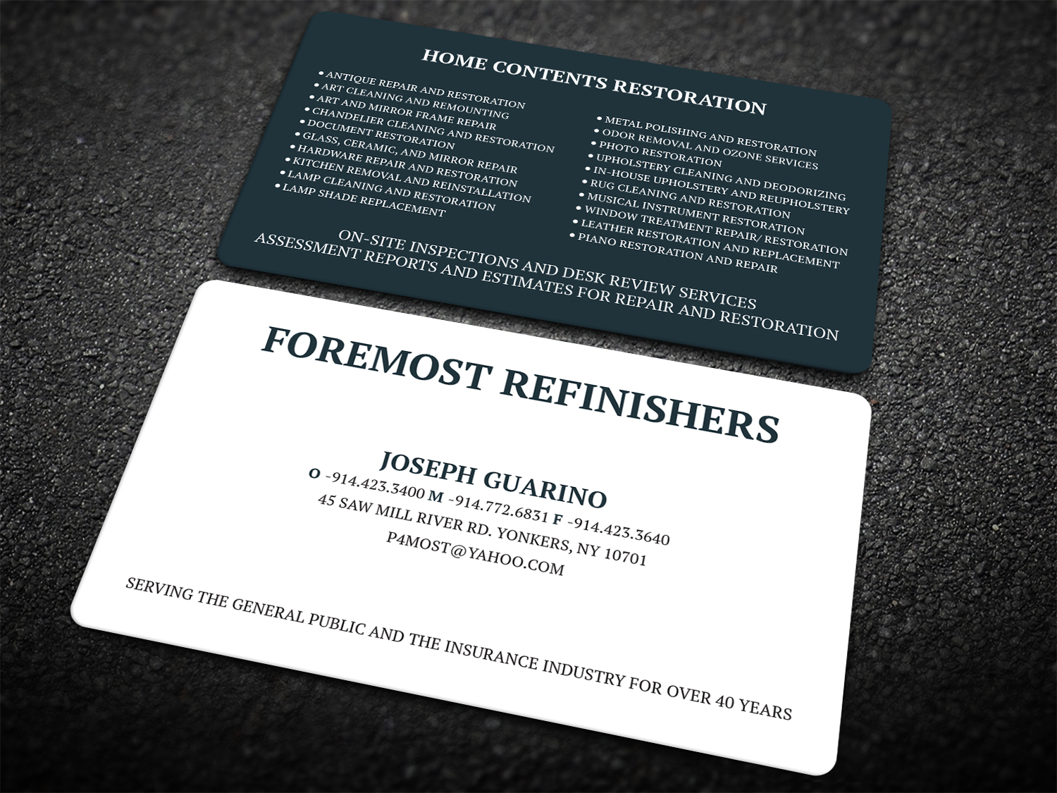 Business Card Design by Tripti Ranjan Gain for Foremost Refinishers | Design #28660654