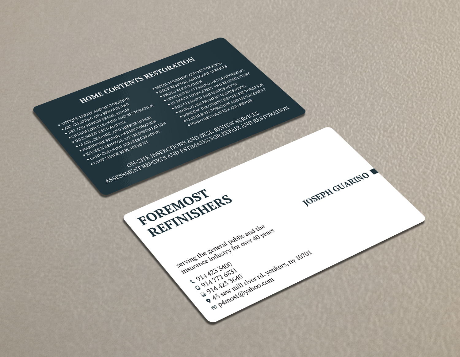 Business Card Design by Tripti Ranjan Gain for Foremost Refinishers | Design #28660660