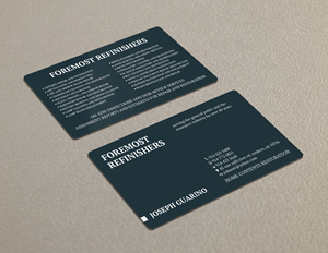 Design de Carte de Visite par Tripti Ranjan Gain pour Foremost Refinishers | Design : #28660666