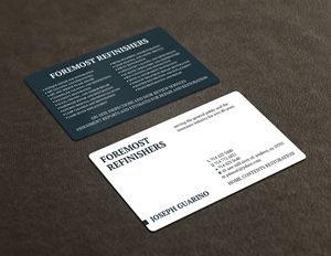Design de Carte de Visite par Tripti Ranjan Gain pour Foremost Refinishers | Design : #28660667