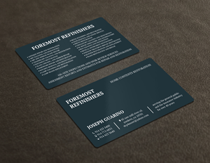 Design de Carte de Visite par Tripti Ranjan Gain pour Foremost Refinishers | Design : #28660671