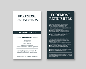 Business Card Design by Tripti Ranjan Gain for Foremost Refinishers | Design: #28663304