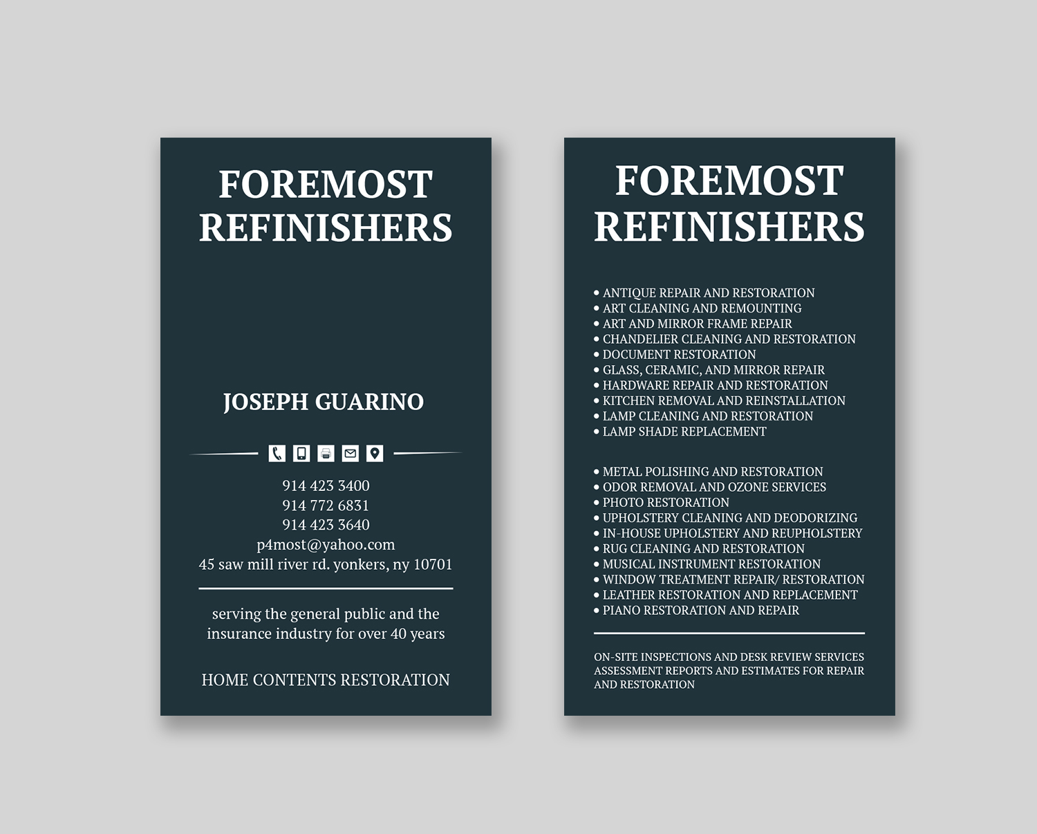 Business Card Design by Tripti Ranjan Gain for Foremost Refinishers | Design #28663305