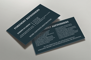 Design de Carte de Visite par Tripti Ranjan Gain pour Foremost Refinishers | Design : #28664427