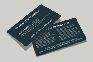 Design de Carte de Visite par Tripti Ranjan Gain pour Foremost Refinishers | Design : #28665887