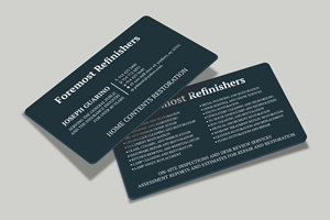 Design de Carte de Visite par Tripti Ranjan Gain pour Foremost Refinishers | Design : #28665888