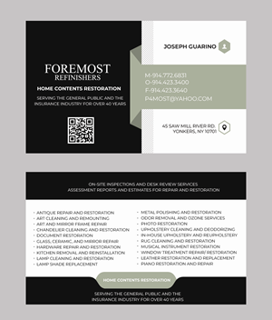 Design de Carte de Visite par #hashtag_DEsigN pour Foremost Refinishers | Design : #28657840