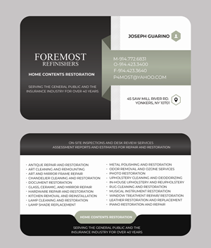 furniture and home contents restoration  | Design de Carte de Visite par #hashtag_DEsigN