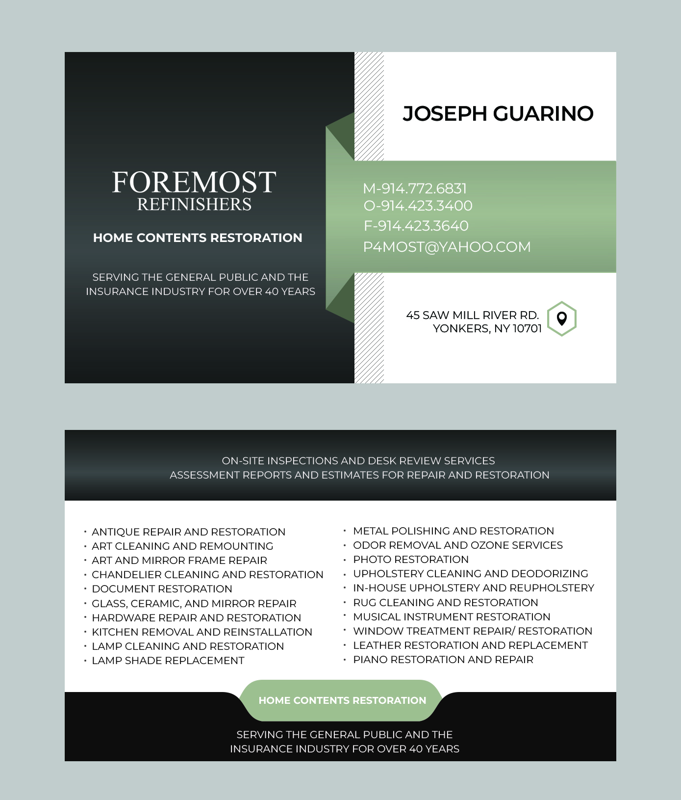 Design de Carte de Visite par #hashtag_DEsigN pour Foremost Refinishers | Design : #28670083
