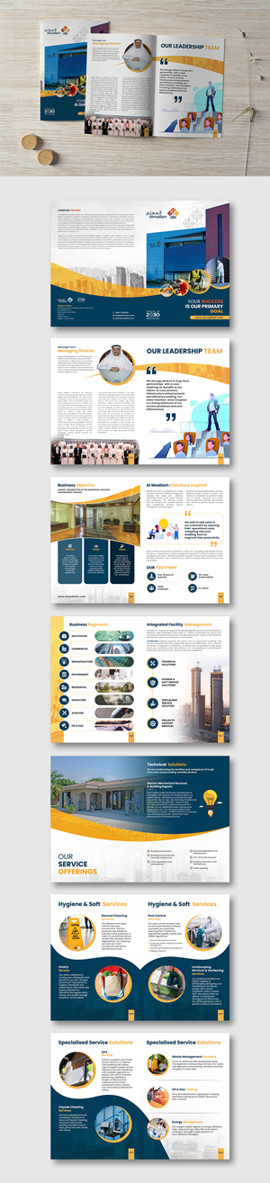 Almoallam Facilities Management brochure | Brochure Design by ZeneFashions