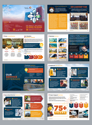 Almoallam Facilities Management brochure | Diseño de Brochure por ZeneFashions
