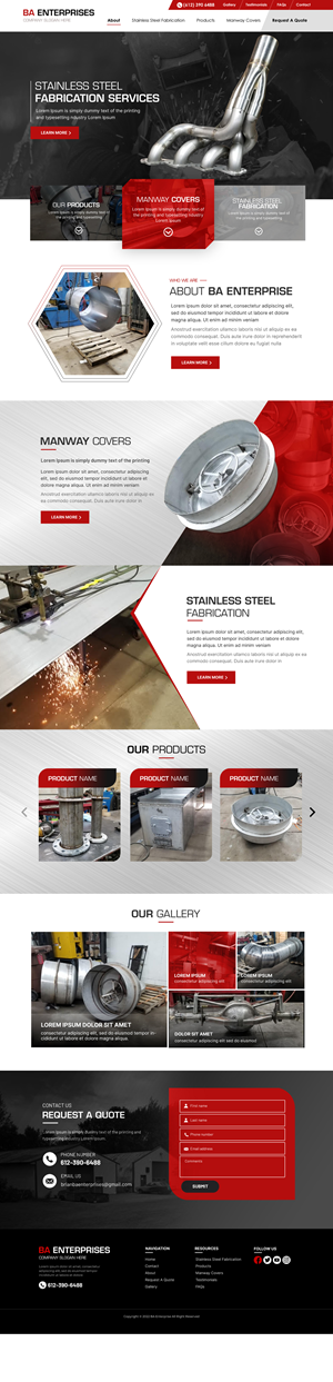 BA Enterprises website design....... | Web-Design von Blue Sparrow