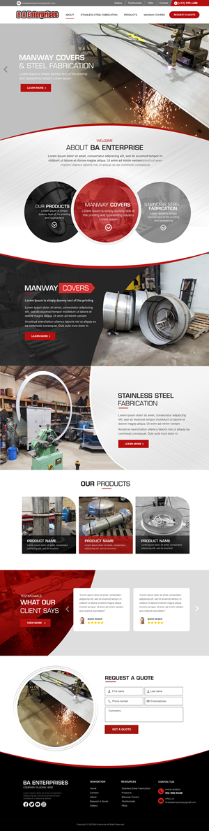 Web Design by Blue Sparrow for WebDuck Designs | Design: #28664961
