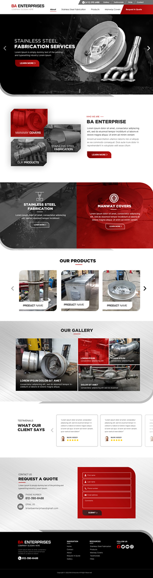 Web Design by Blue Sparrow for WebDuck Designs | Design: #28664963