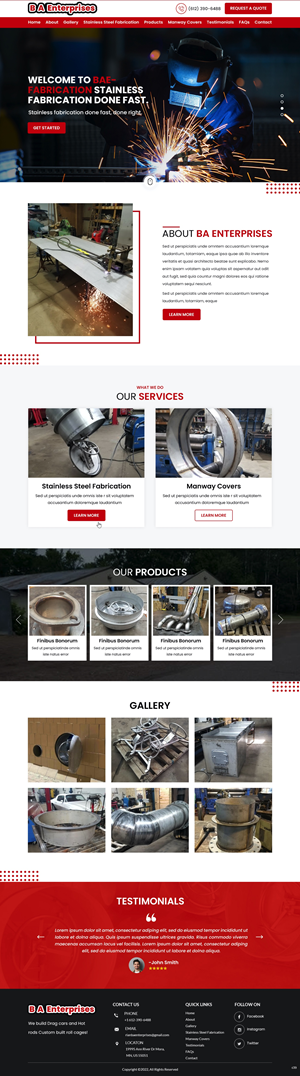 BA Enterprises website design....... | Diseño Web por pb