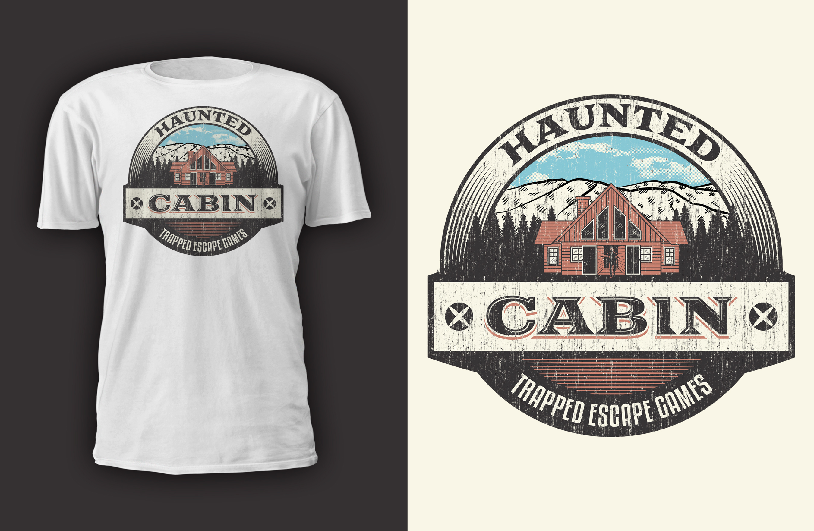 T-shirt Design by D'Mono for Trapped Escape Game | Design #28696863