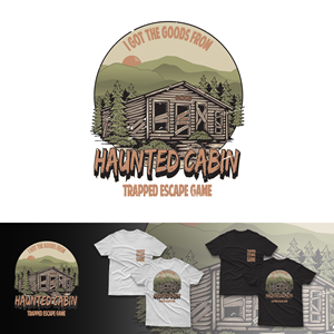 Escape room: New t-shirt for our “Haunted Cabin”  escape room | T-shirt Design by duatitik.std