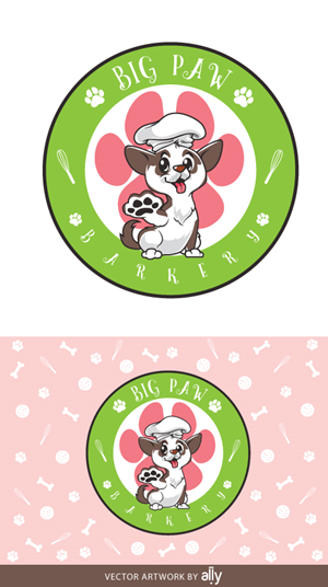 Logo Design by ally designs for Big Paw Barkery | Design: #28670663