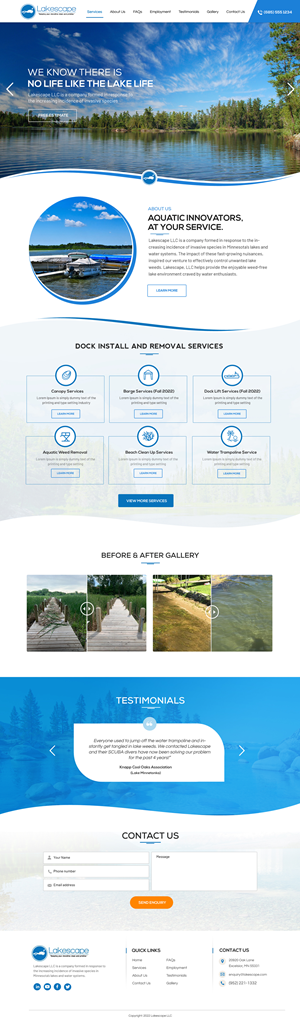 Website re-design for Lakescape LLC website ( has existing website ) | Web Design par Blue Sparrow