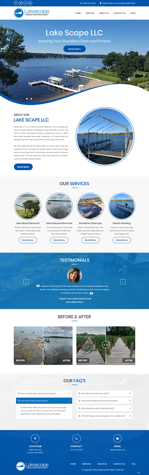 Website re-design for Lakescape LLC website ( has existing website ) | Web Design par pb