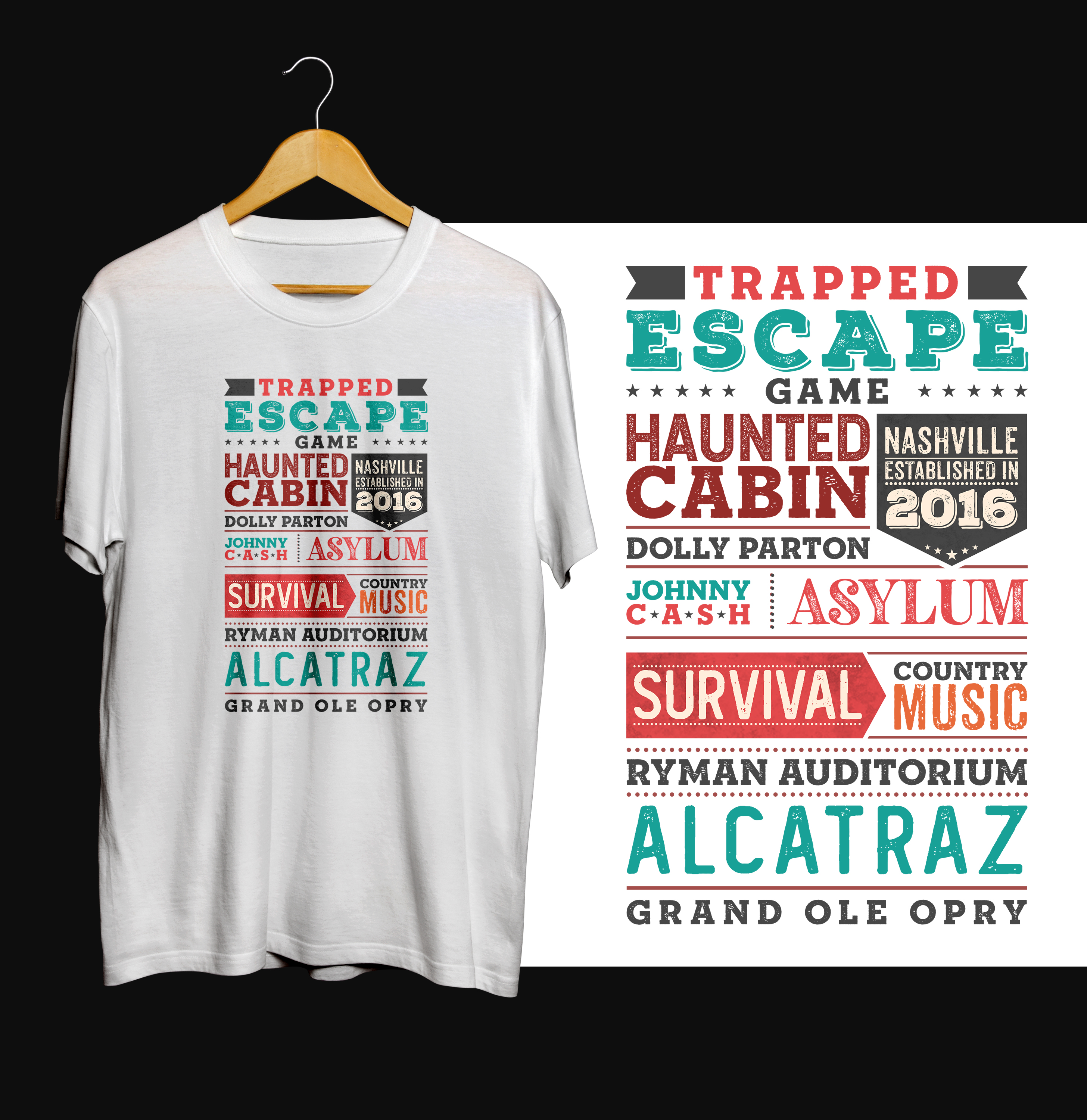 T-shirt Design by Graphic Storm for Trapped Escape Game | Design #28684314