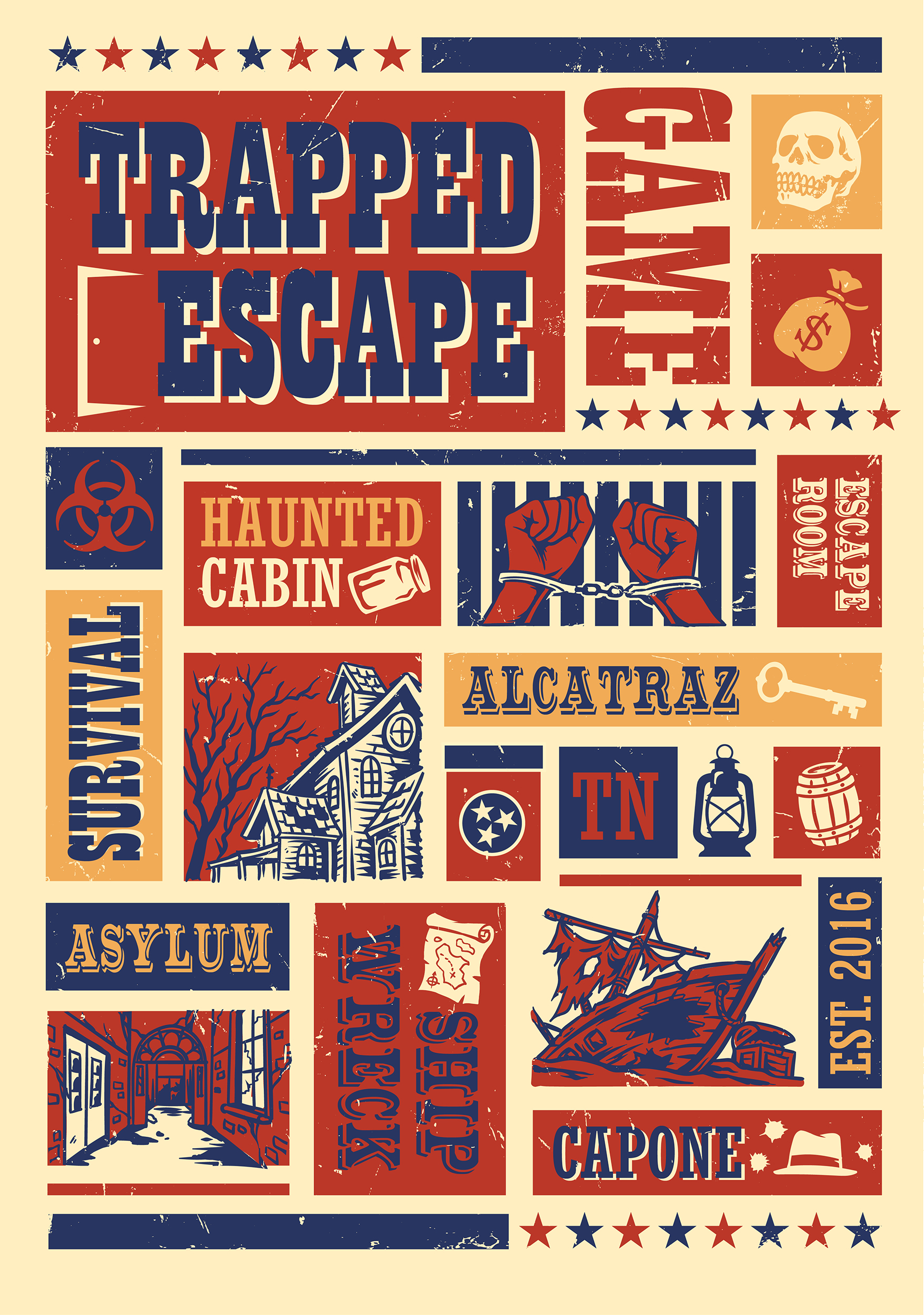 T-Shirt-Design von SangBlater für Trapped Escape Game | Design: #28685044