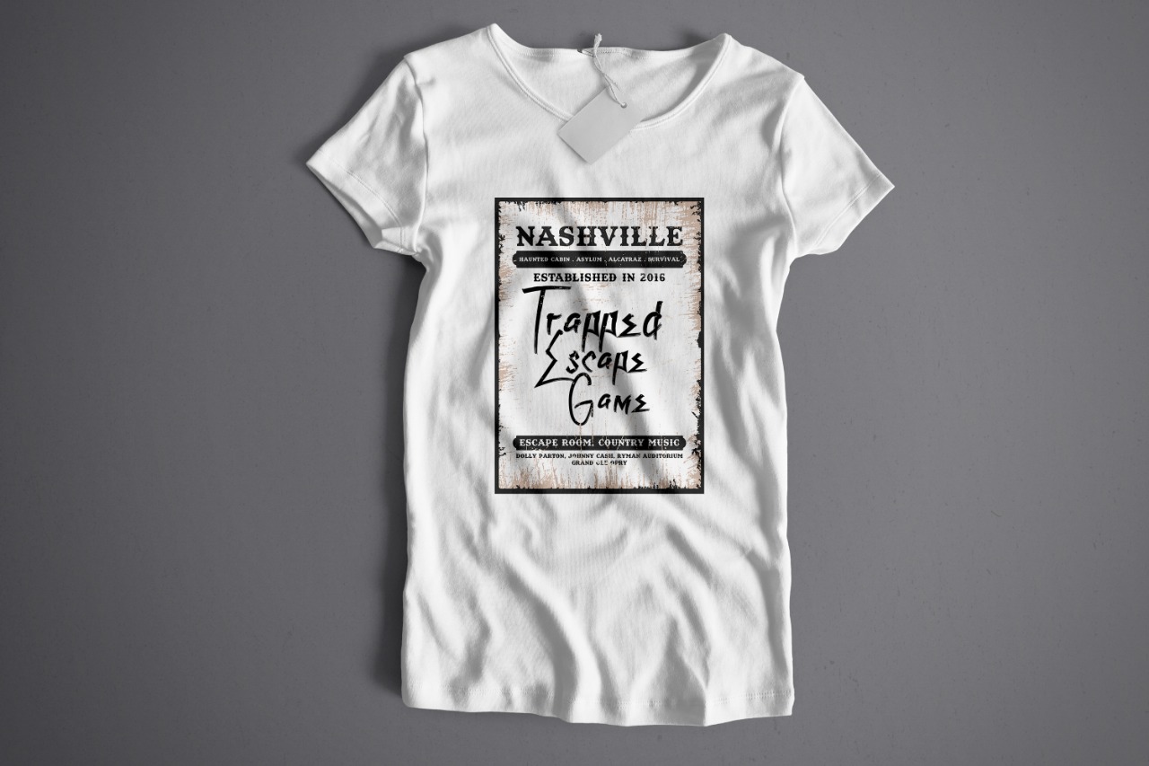 T-shirt Design by A Y A N for Trapped Escape Game | Design #28686216