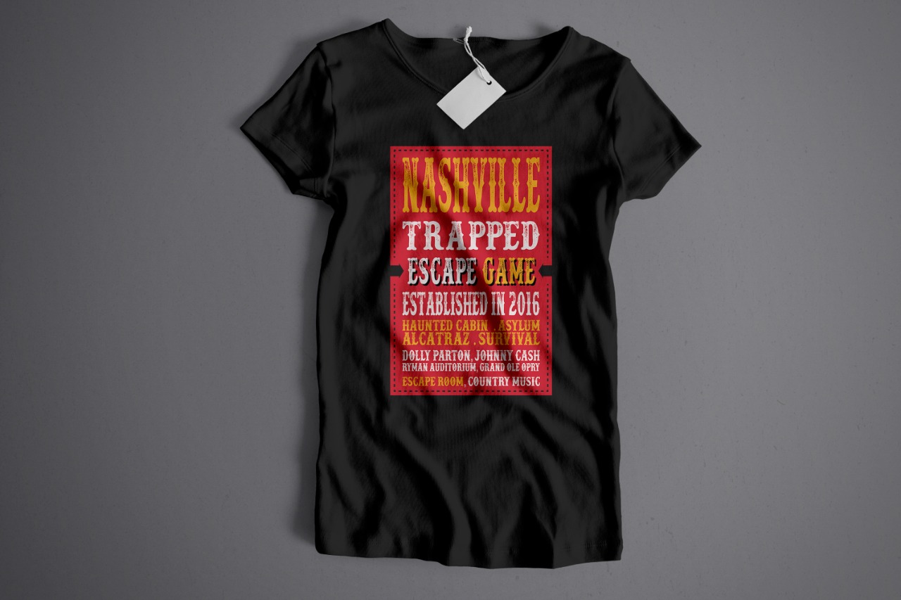 T-shirt Design by A Y A N for Trapped Escape Game | Design #28687099