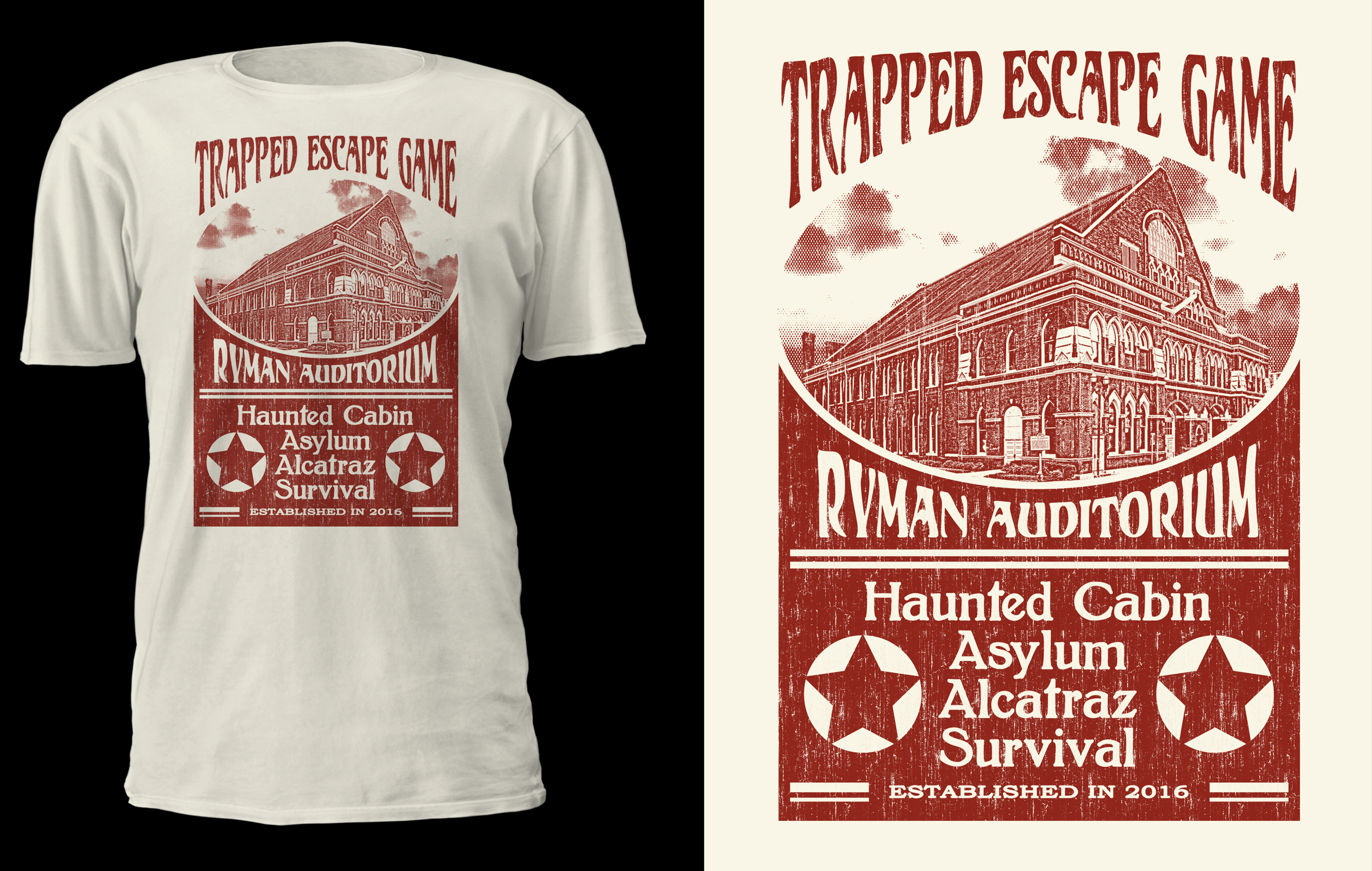 T-shirt Design by D'Mono for Trapped Escape Game | Design #28691051
