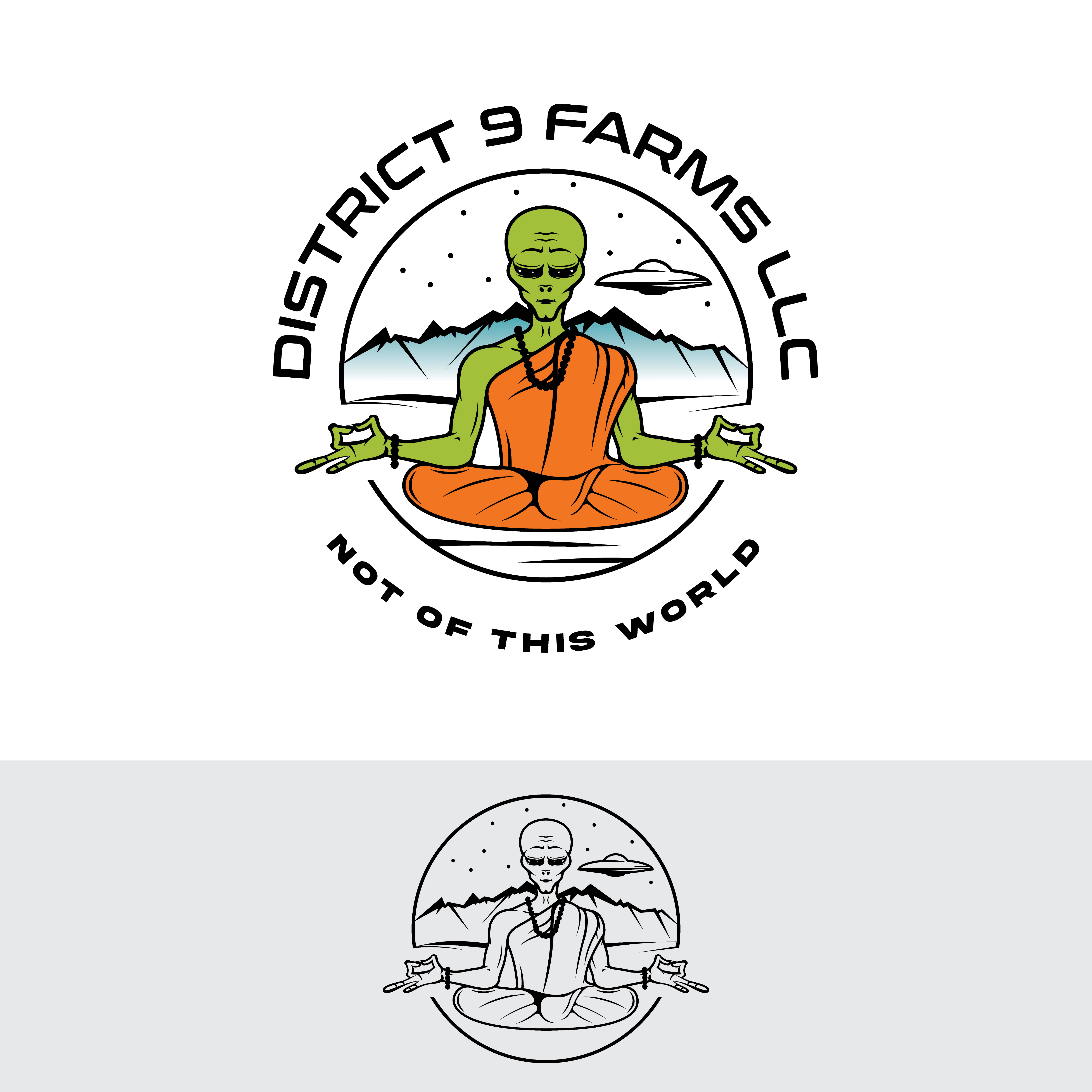 Logo Design by Pratik Mevada for District 9 Farms | Design #28681782