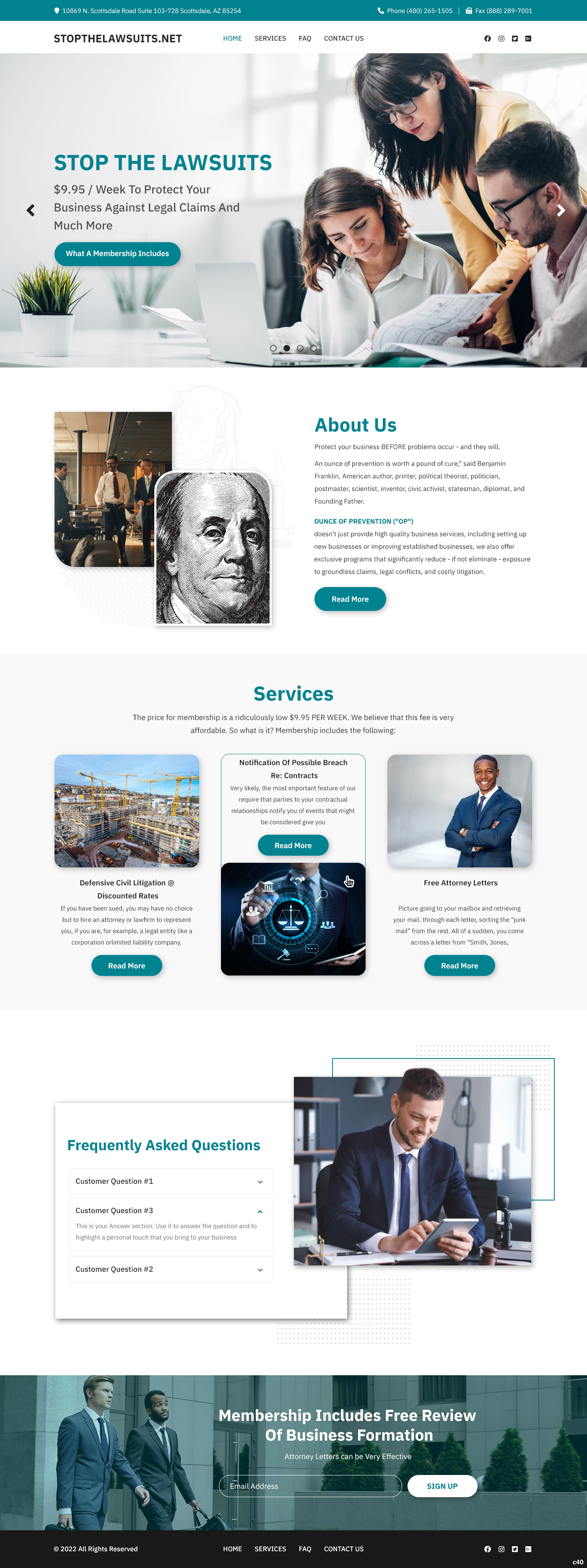 Web Design by pb for Stop the Lawsuits | Design #28683715