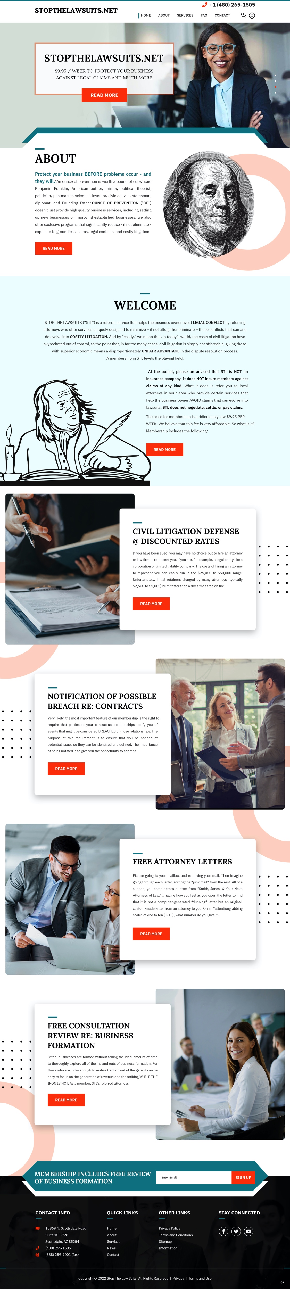 Web Design by pb for Stop the Lawsuits | Design #28683717