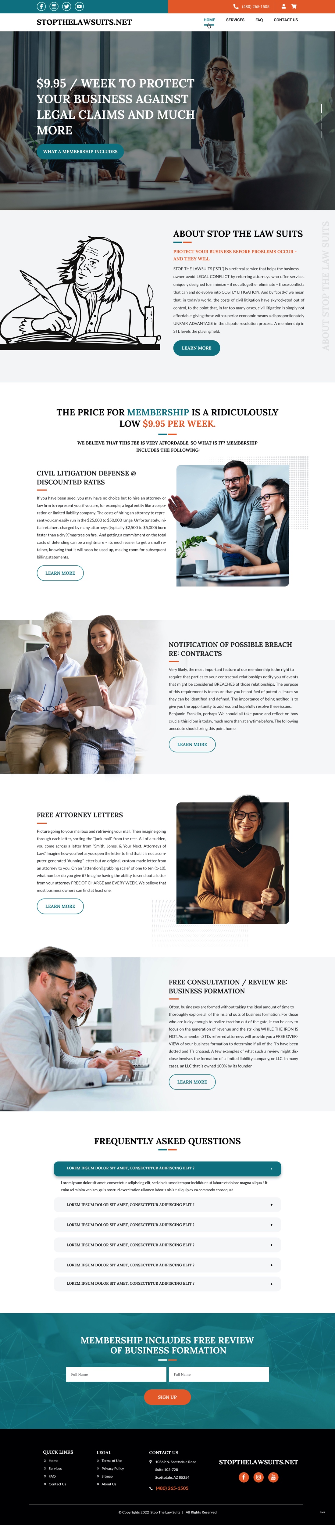 Web Design by pb for Stop the Lawsuits | Design #28683718