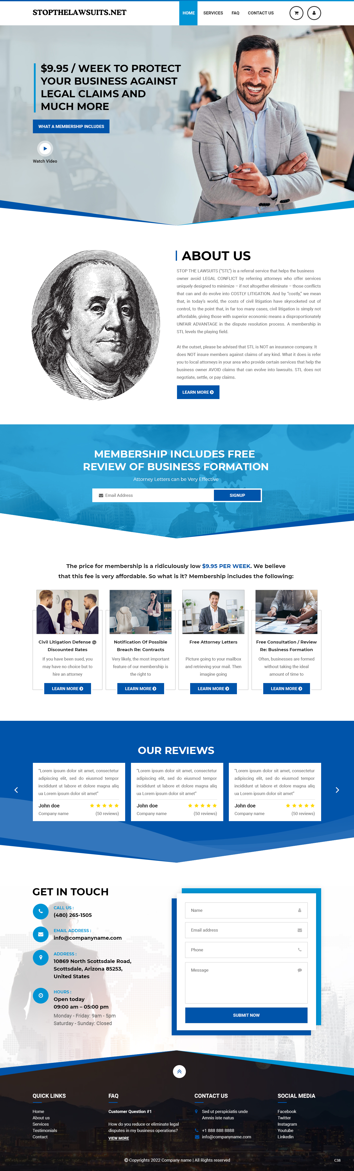 Web Design by pb for Stop the Lawsuits | Design #28683720