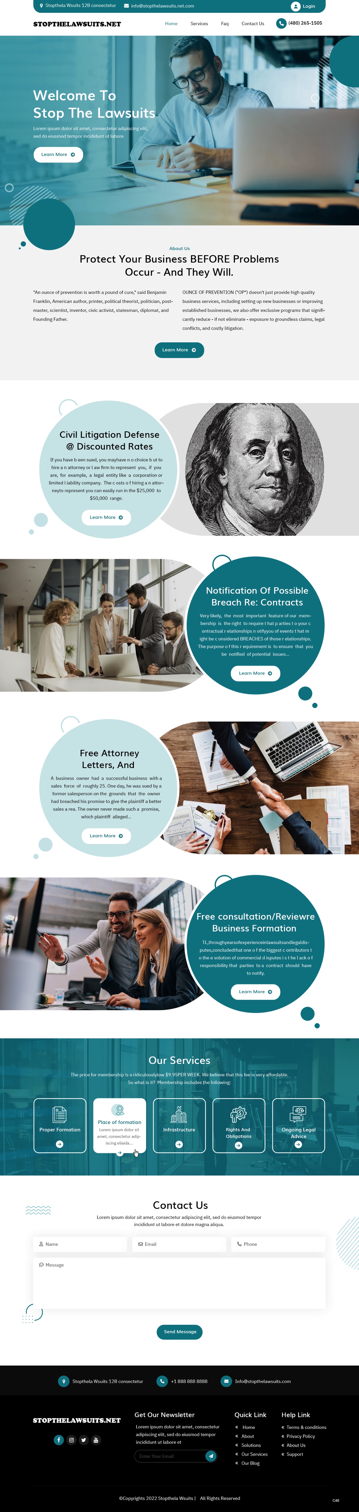 Web Design by pb for Stop the Lawsuits | Design #28683723
