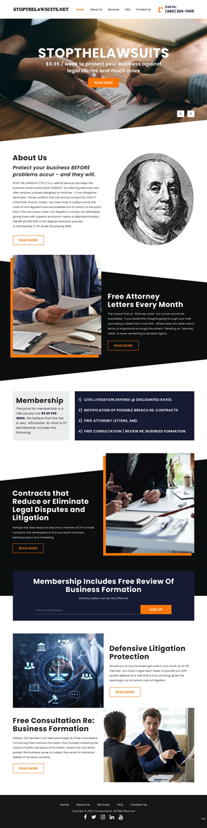 Web Design par pb pour Stop the Lawsuits | Design : #28683725