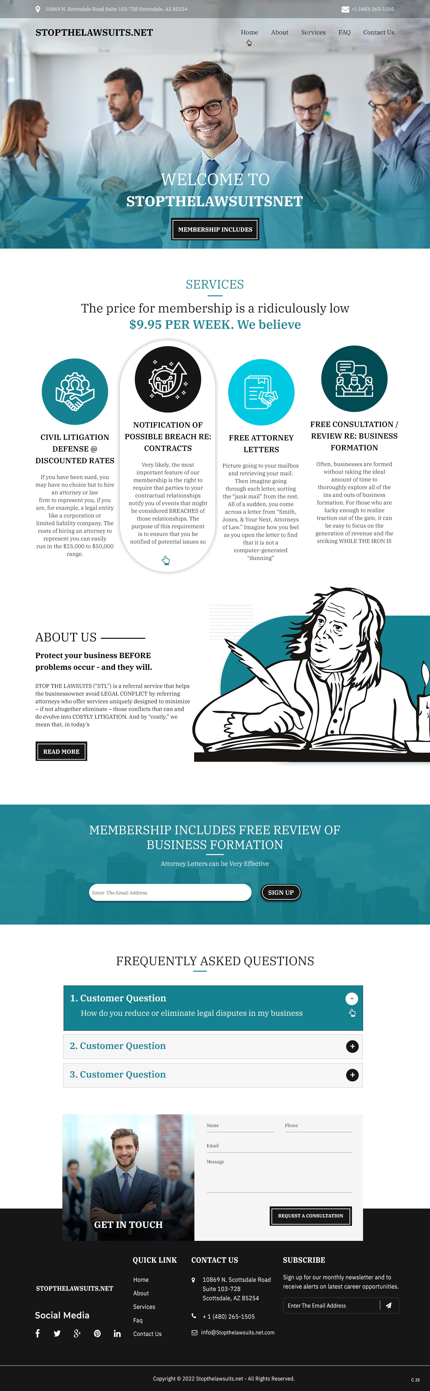 Web Design by pb for Stop the Lawsuits | Design #28689096