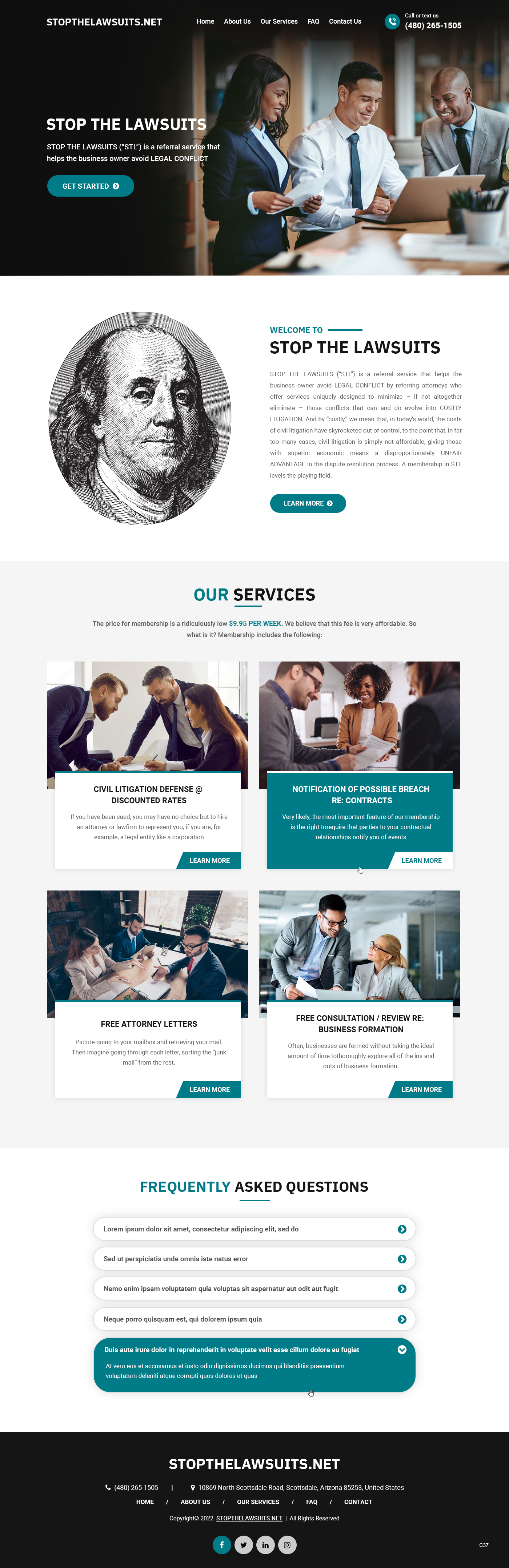 Web Design par pb pour Stop the Lawsuits | Design : #28689098