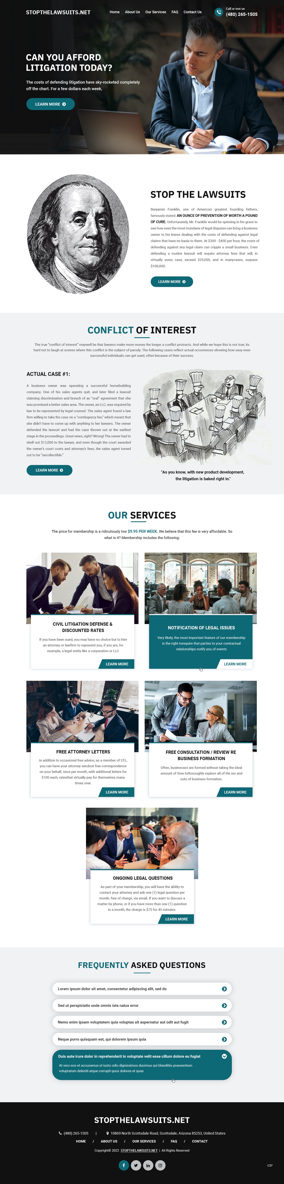 Diseño Web por pb para Stop the Lawsuits | Diseño #28799070