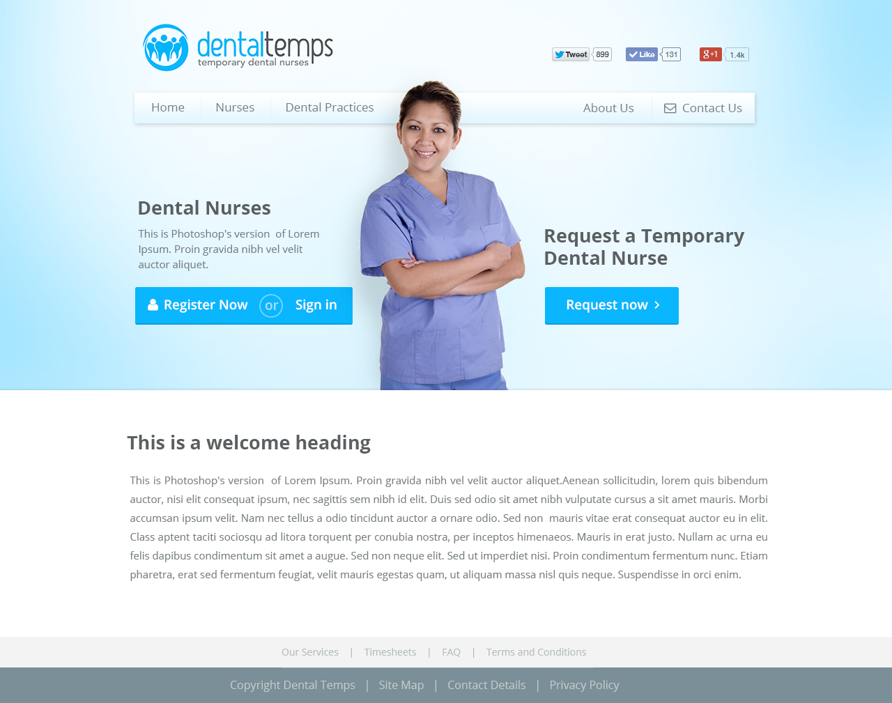 Web Design par krishnan pour www.dentaltemps.com.au | Design #3080763