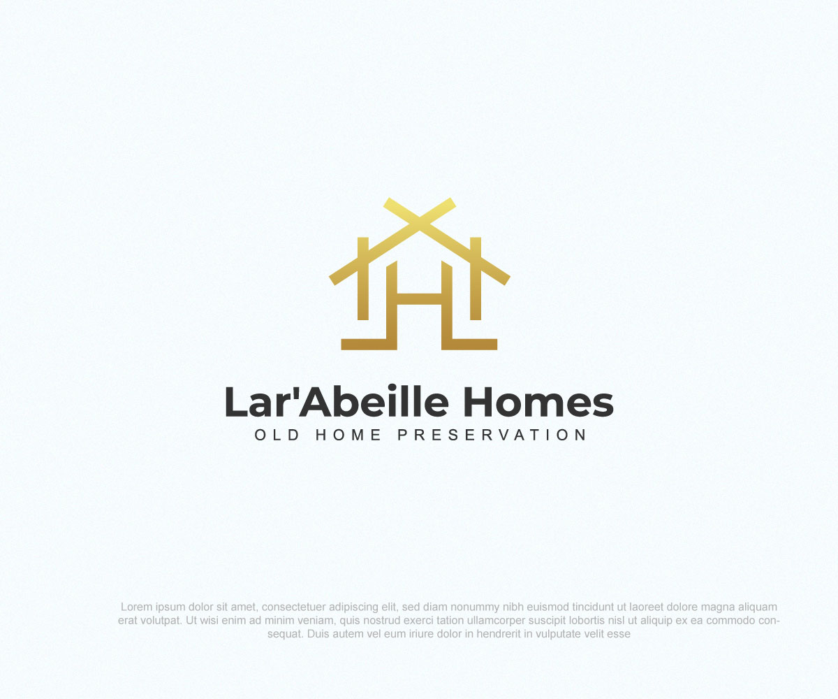 Logo-Design von Niizam Uddin für Lar'Abeille Homes | Design #28675742