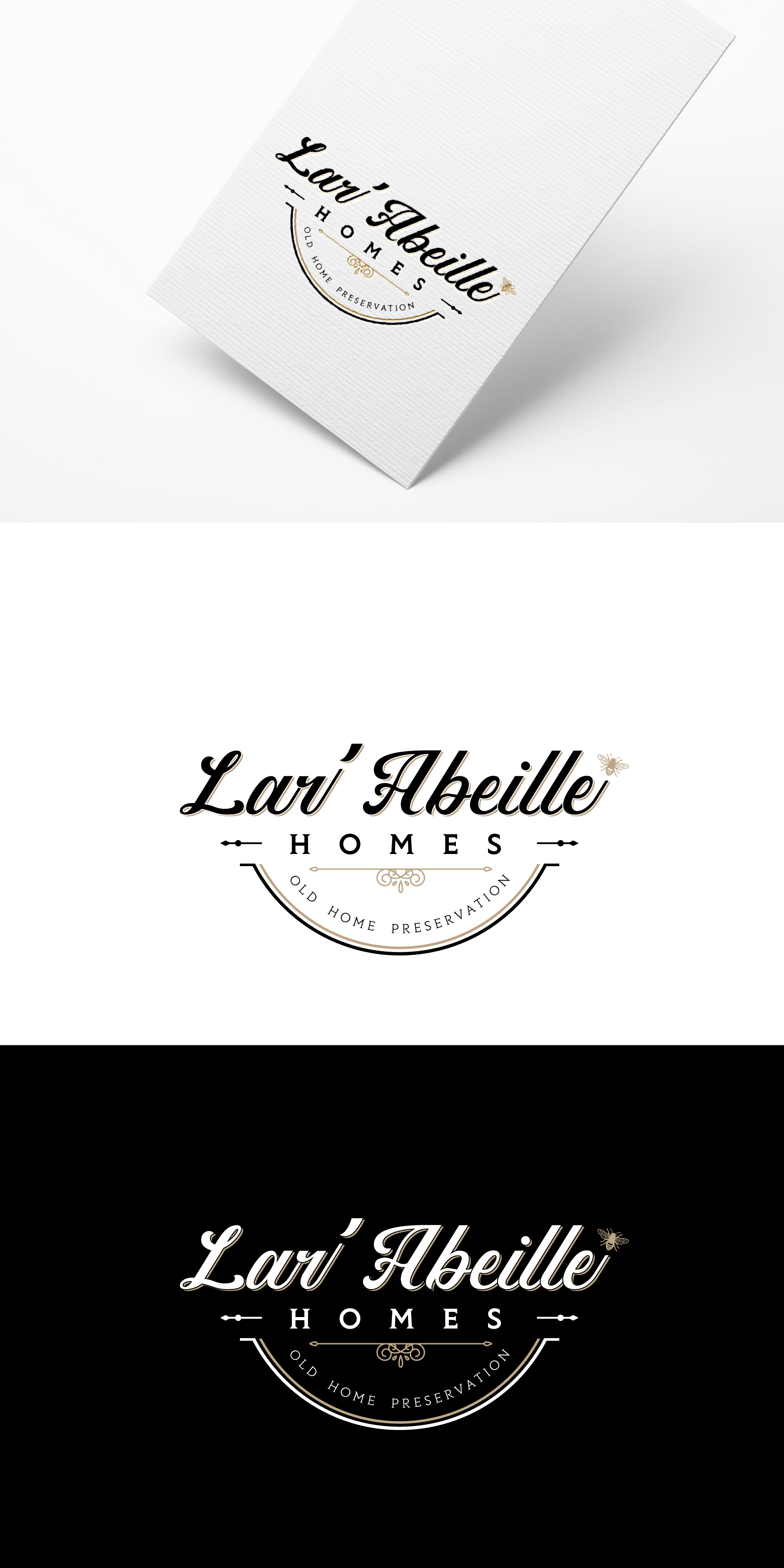 Logo Design by Idea Master Plus for Lar'Abeille Homes | Design #28686293