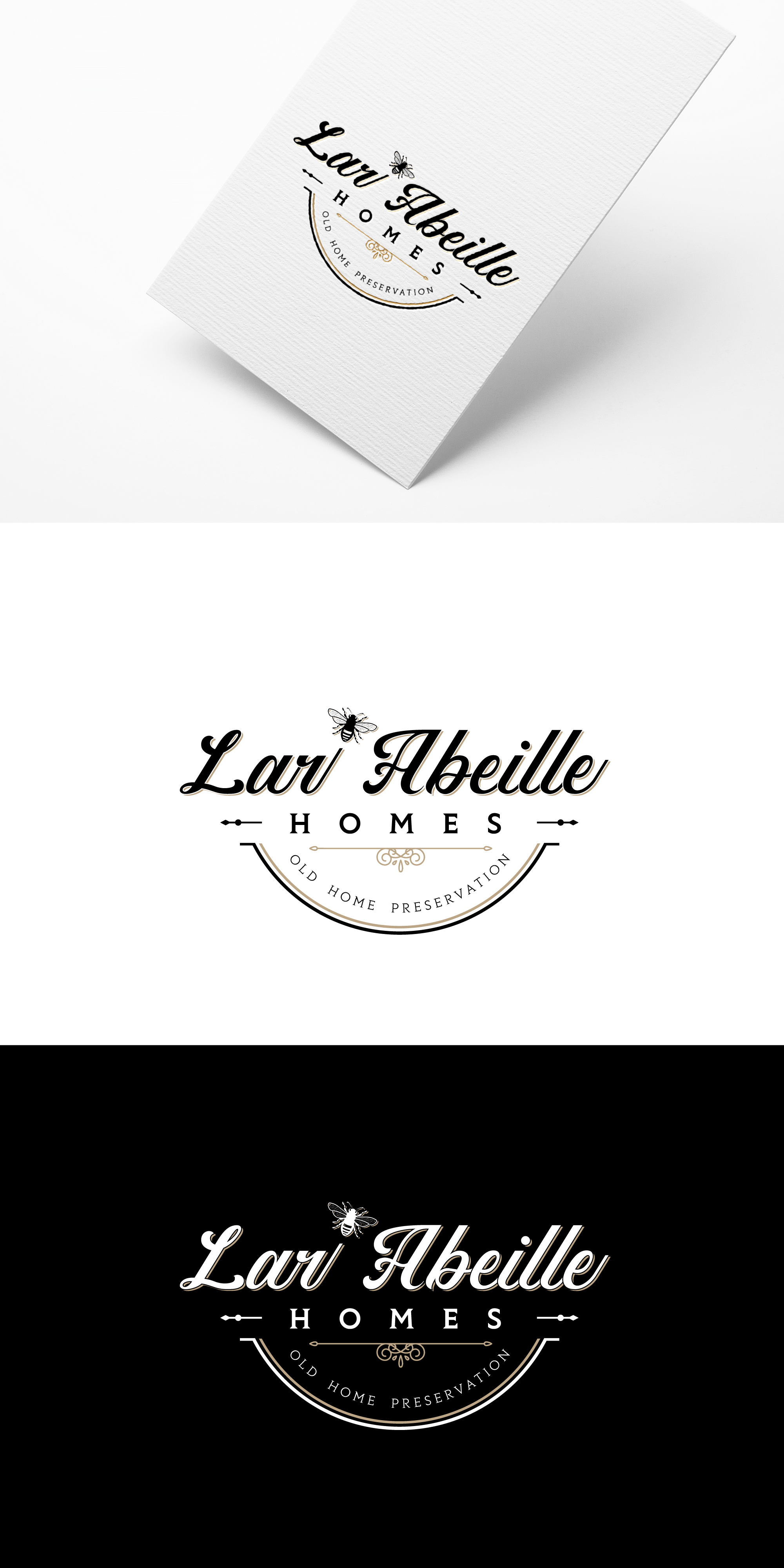 Logo Design by Idea Master Plus for Lar'Abeille Homes | Design #28697099
