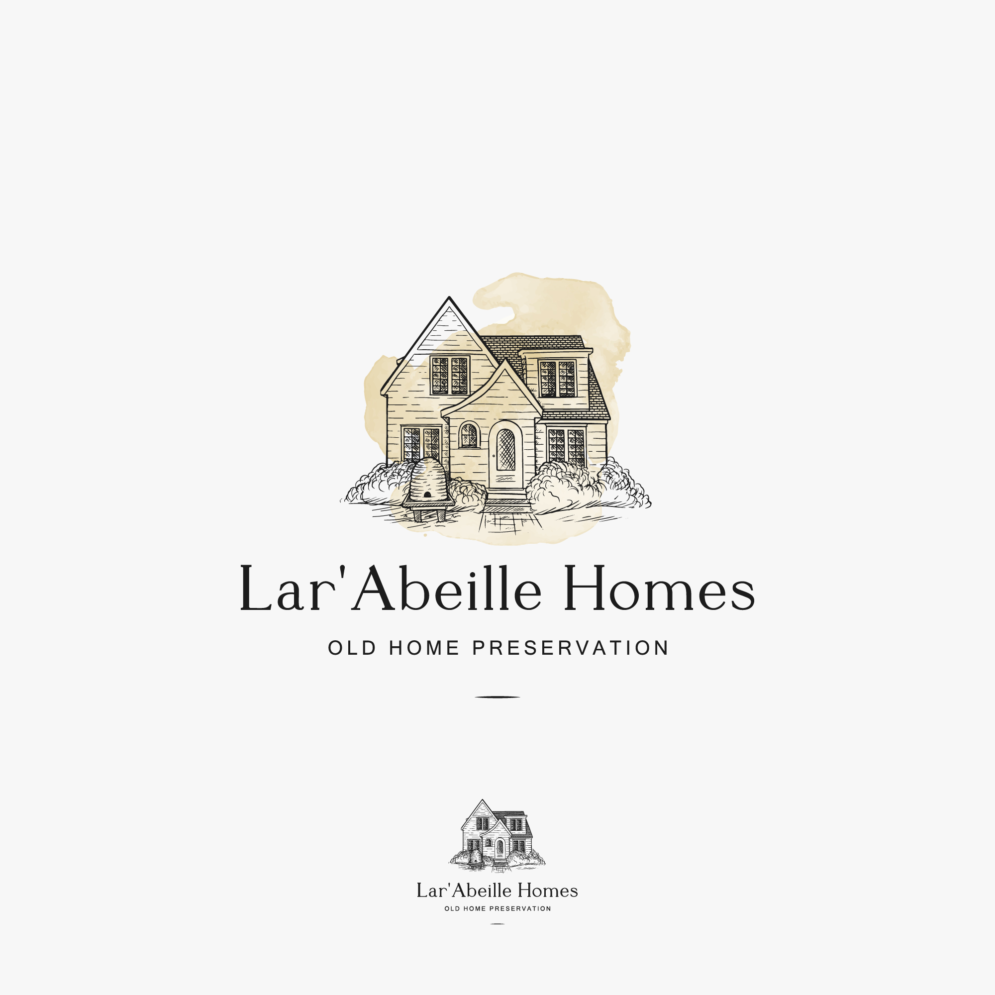 Logo Design by Peroni for Lar'Abeille Homes | Design #28938136