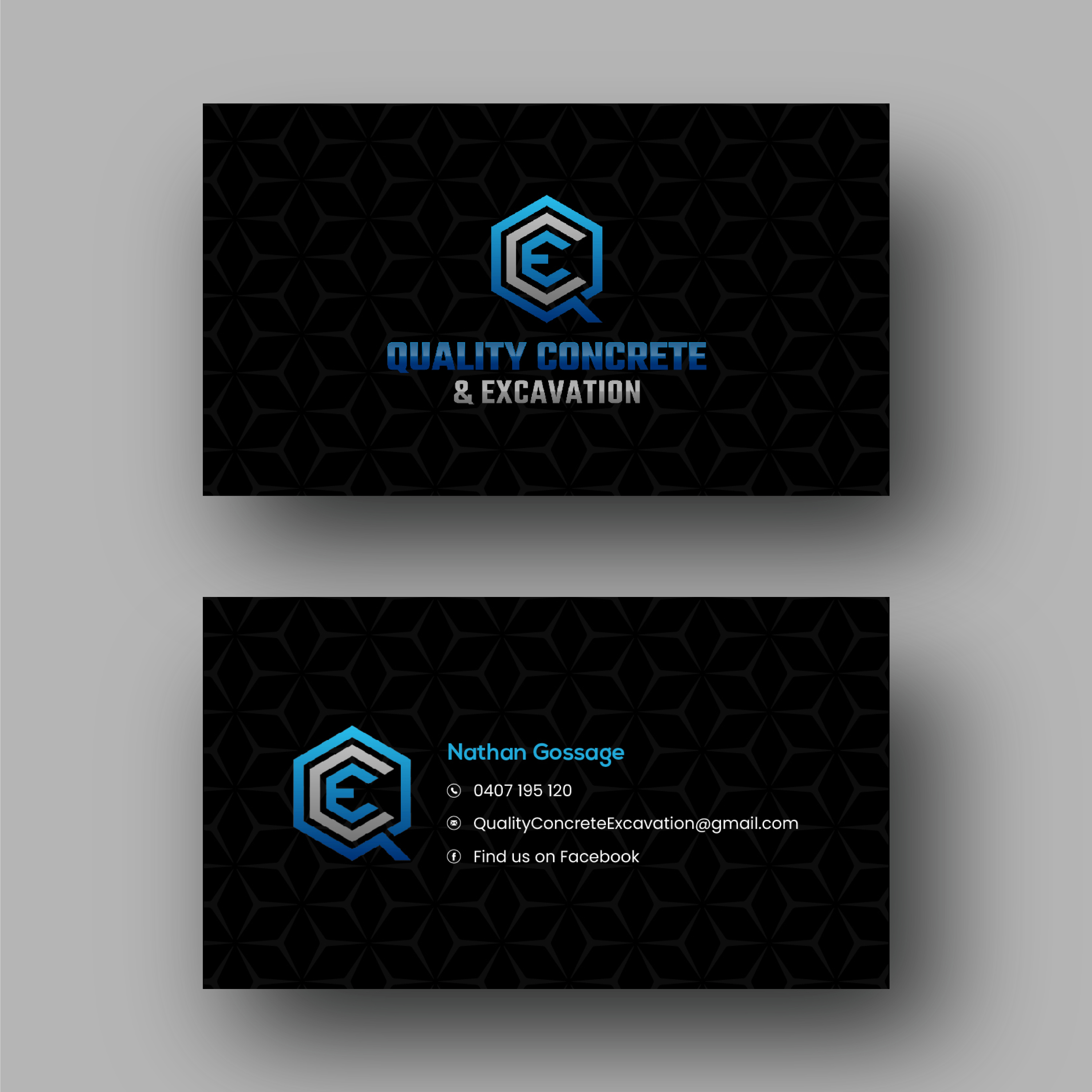 Business Card Design by Deep-Sign for Quality concrete & excavation | Design #28676013