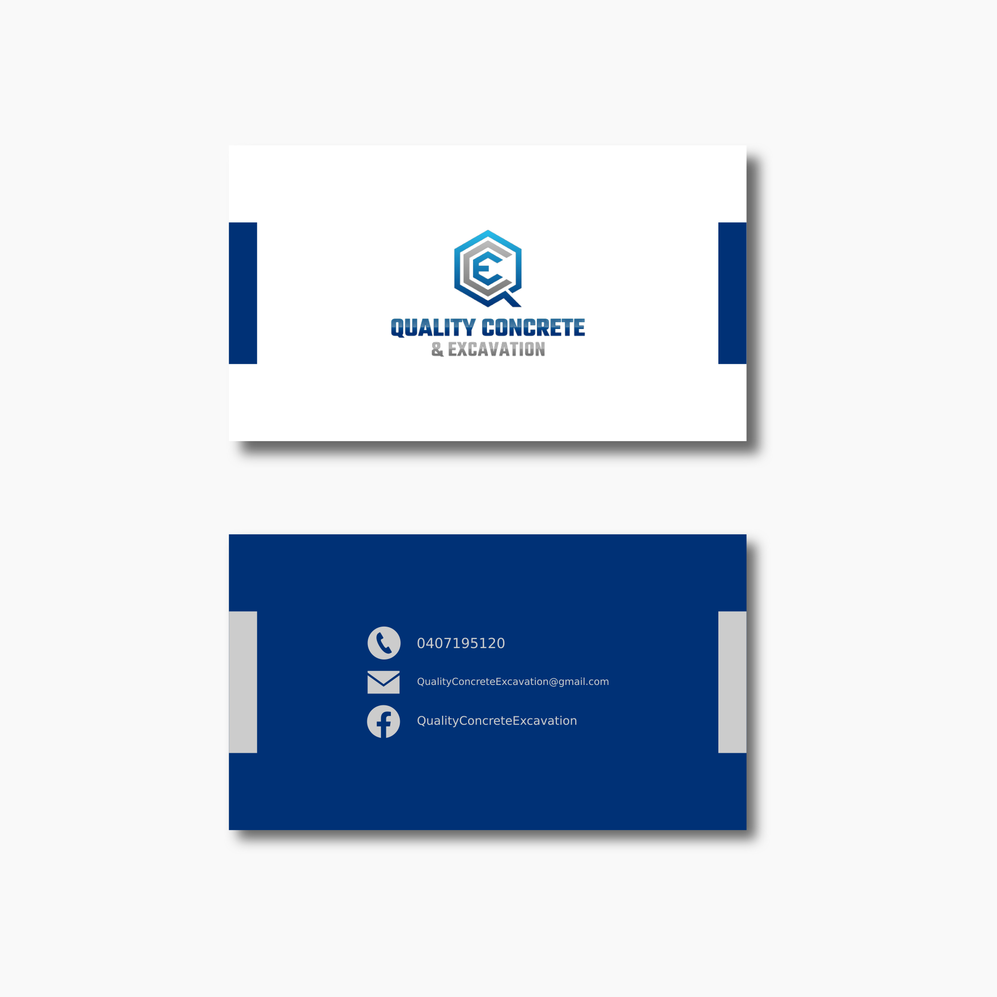 Business Card Design by ninisdesign for Quality concrete & excavation | Design #28675852